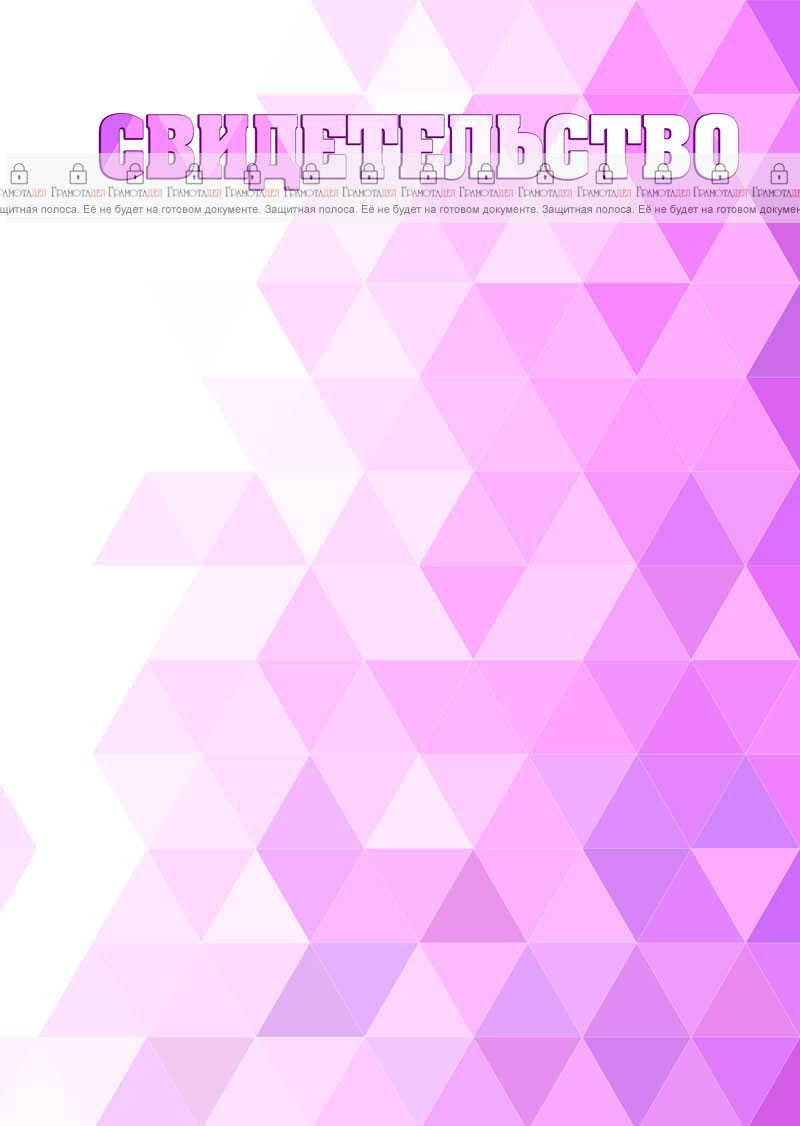 Шаблон свидельства "Геометрия"